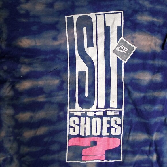 Vintage 90s Nike Is It The Shoes? Spike Lee Reverse Dye T-Shirt - Picture 1 of 8